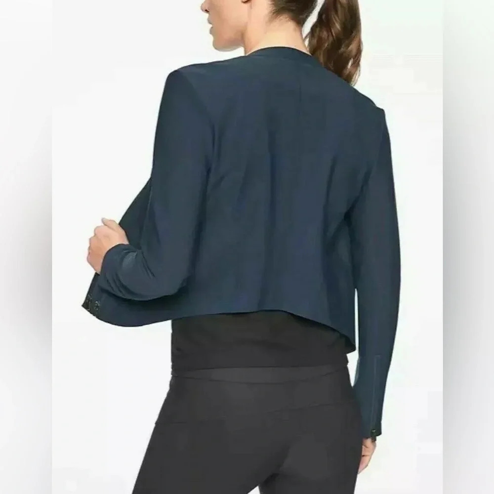 Athleta Stellar Moto Zip Technical Jacket Navy Bl… - image 1